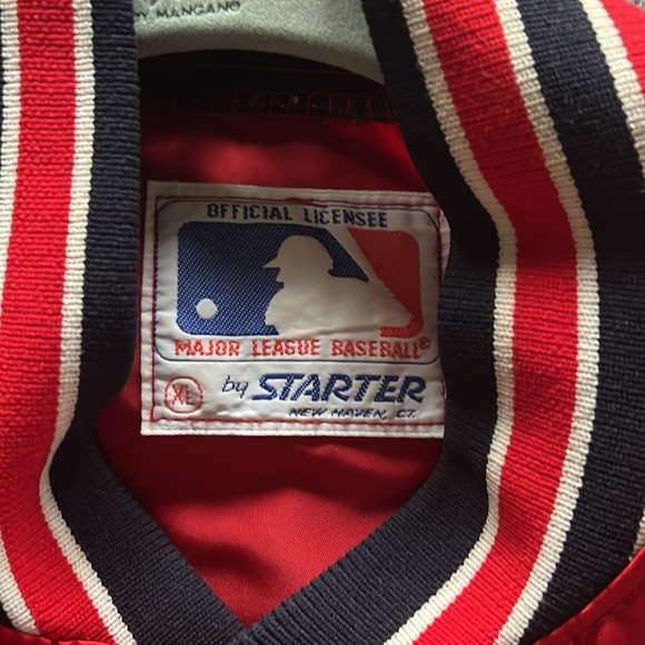 Vintage Starter St Louis Cardinals Shiny Satin Bomber Jacket 80s USA XLarge - Picture 2 of 2